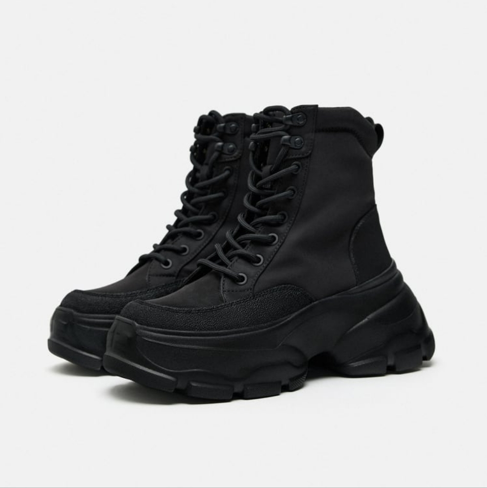 ZARA THICK-SOLED HIGH TOP SNEAKERS